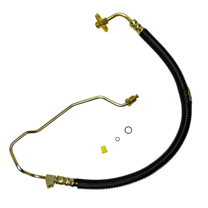 A-Premium Power Steering Pressure Line Hose Assembly Compatible With Dodge Ram 1500 2002-2008, Ram 2500 2003-2008, 3.7L 4.7L 5.9L, With O-ring, Pump To Gear/Rack Pinion