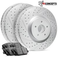 R1 Concepts Front Brakes and Rotors Kit |Front Brake Pads| Brake