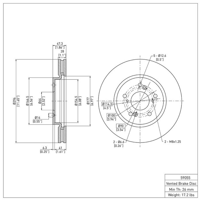 R1 Concepts Disc Brake Rotor ERE-59055