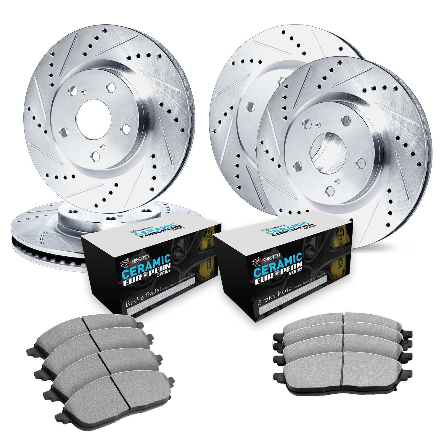 R1 Concepts Performance Brake Pads Rotors Kit WGTN2-31036