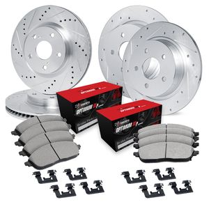 Detroit Axle - 8pc Brake Kit For 2019-2021 Honda Passport