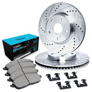 8pc Front Rear Drilled Brake Rotors Brake Pads For Hyundai Tucson Kia Sportage E - Foto 10