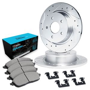 Rear Drilled Rotors for Toyota Sienna Highlander Lexus RX350 RX450H