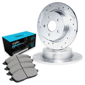 R1 Concepts Rear Brakes And Rotors Kit |Rear Brake Pads| Brake Rotors And Pads| Ceramic Brake Pads And Rotors WFWN1-47073