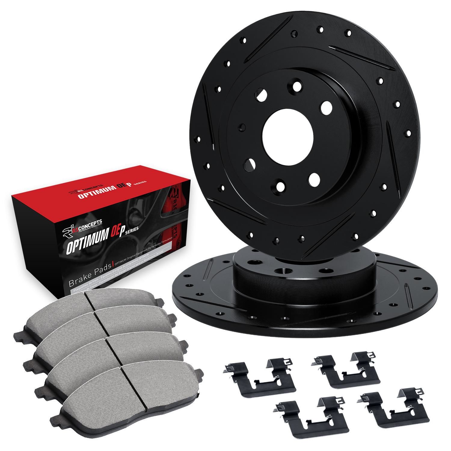 R1 Concepts Performance Brake Pads Rotors Kit WHUH1-74075