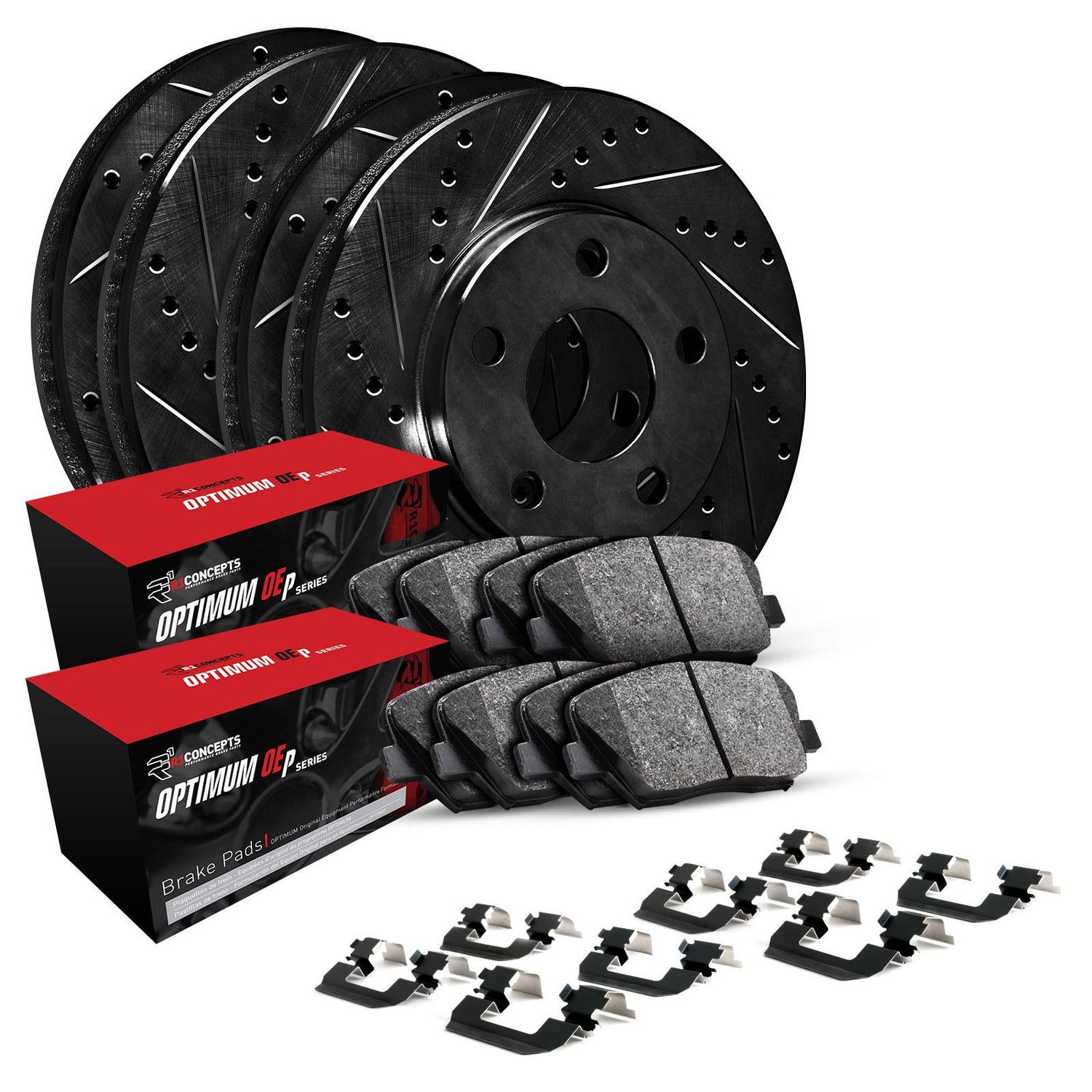 R1 Concepts Performance Brake Pads Rotors Kit WHUH2-47294