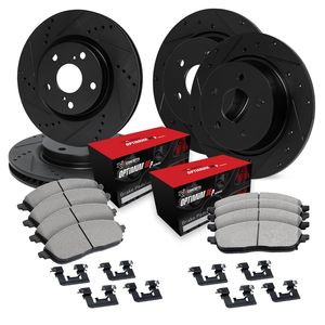 R1 Concepts Rear Brakes And Rotors Kit |Rear Brake Pads| Brake Rotors And Pads| Ceramic Brake Pads And Rotors Whwn1-75009