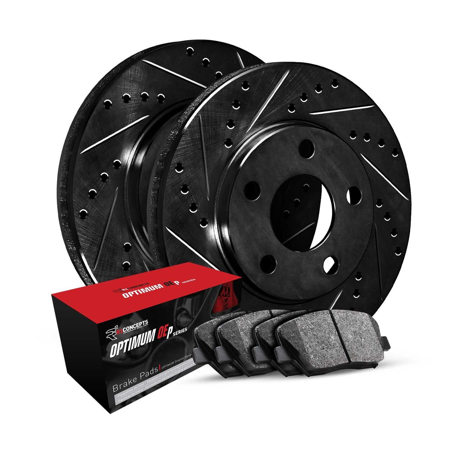 R1 Concepts Performance Brake Pads Rotors Kit WHUN1-48084