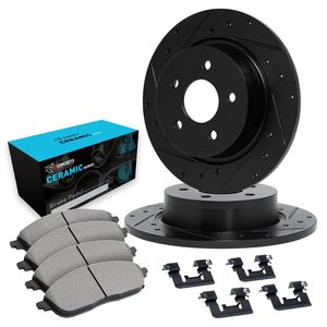 Front Drilled & Slotted Brake Rotors 11.54 Inch - Compatible With Subaru Legacy Impreza Forester Outback