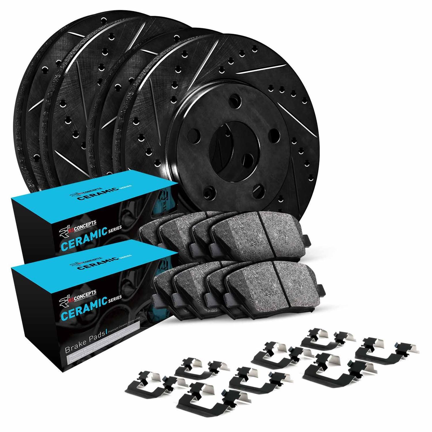 R1 Concepts Performance Brake Pads Rotors Kit WHWH2-72015