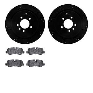 R1 Concepts Bremsen Kit Vorne | Bremsrotoren + Beläge Set, Optimale OEP-Formel, Diamantgeschliffen