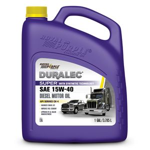 Royal Purple Duralec Super Diesel Full Synthetic Engine Oil 15W-40