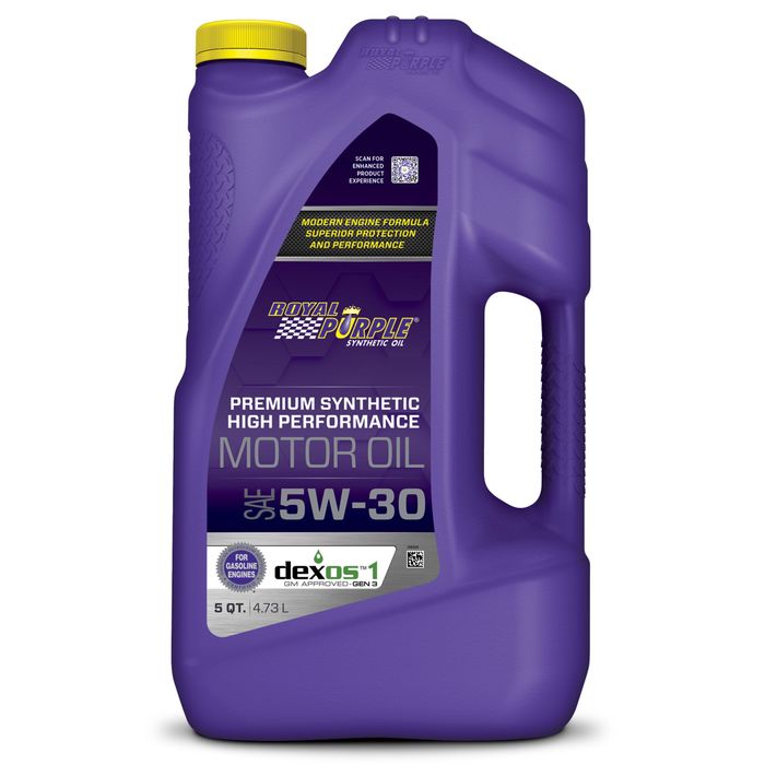 Royal Purple 11748 High Mileage SAE 5W-30 HMX Synthetic Motor Oil 5 QT - 5  Quart