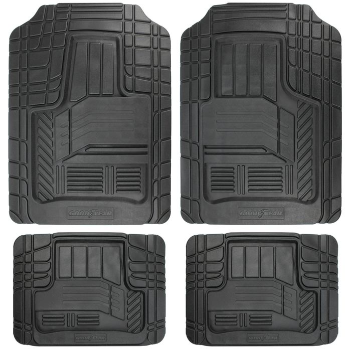 Goodyear Rubber “Diamond-Plate Floor Mats” - Black