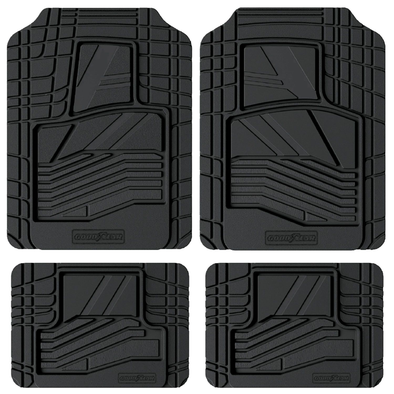 Goodyear Black Premium Rubber SUV Floor Mats 4 Piece