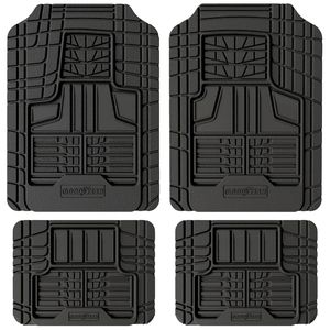 Goodyear Black Rubber Heavy Duty Floor Mat 4 Piece