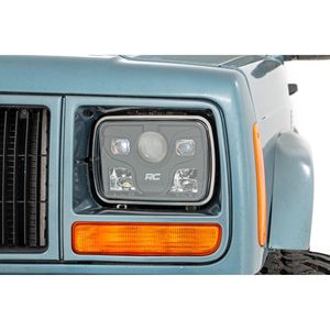 Rough Country 5in x 7in LED Headlights DOT Approved Jeep Cherokee XJ 2WD/4WD (1984-2001) RCH5200 for Jeep Wrangler