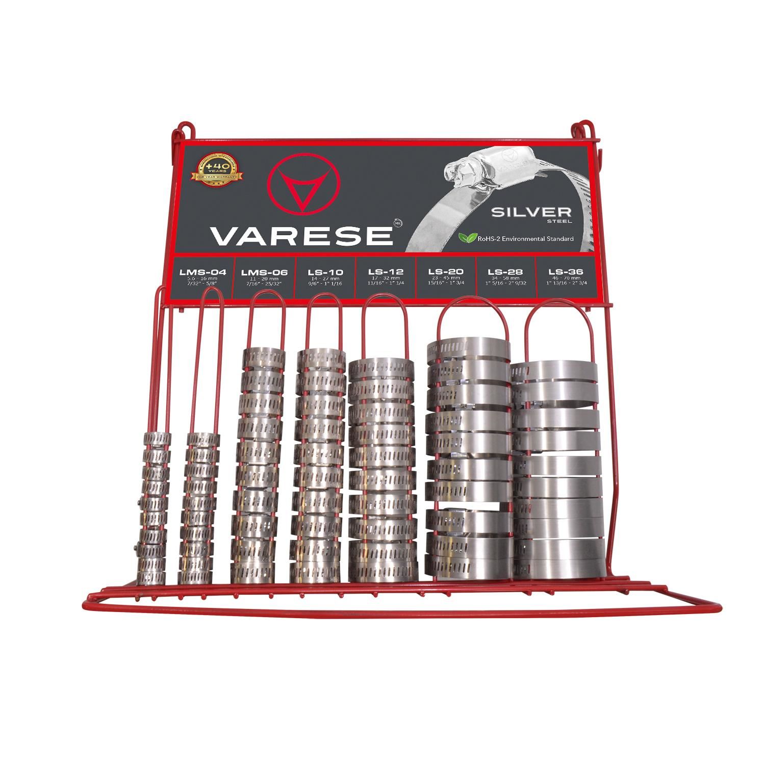 one Empty Rack Hose Clamp Display Assortment 200 Automotive Hose Clamps