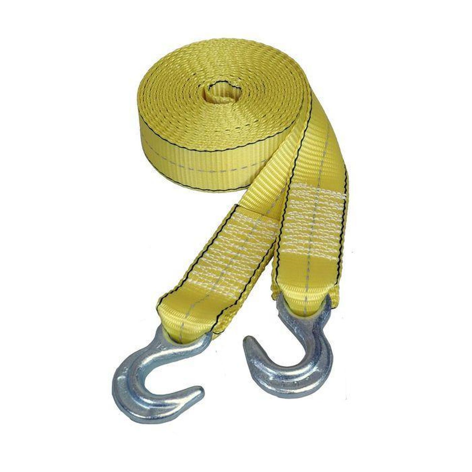 Highland 2 in. x 20 ft. reflective tow strap with hooks