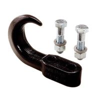 CURT 10,000lbs Capacity Bolt-On Black Steel Tow Hook with Spring Clip