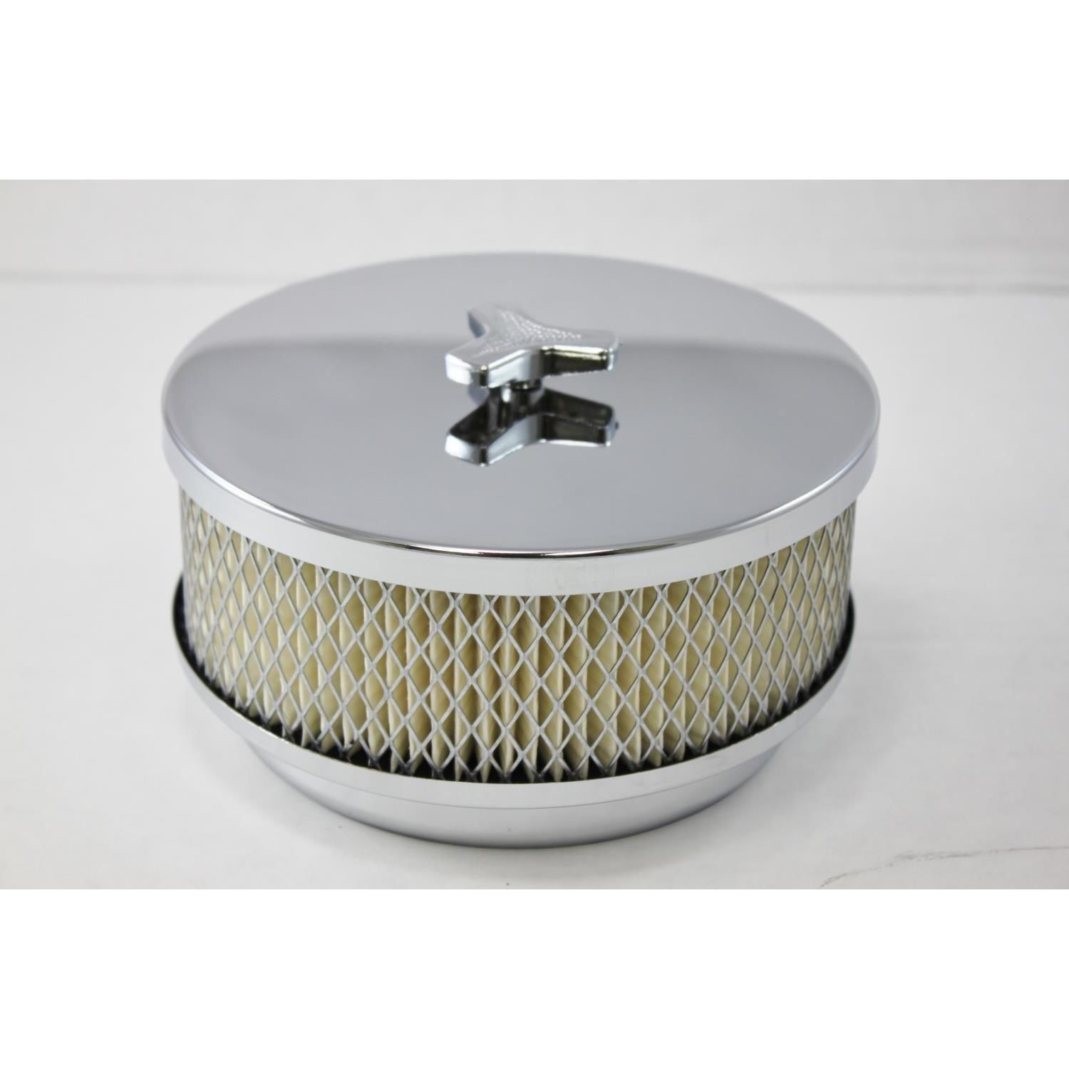 Built Tough Performance Chrome 6in Paper Filter Air Cleaner Kit