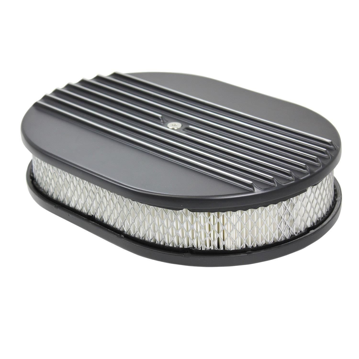 Built Tough Performance Black 12in X 2in Oval Air Cleaner Kit