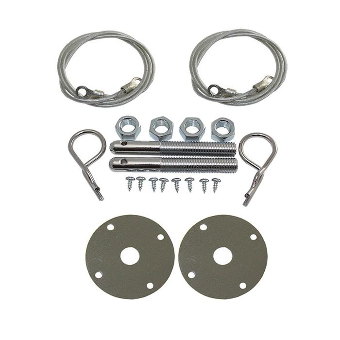 Built Tough Performance Chrome Hair Pin Style Hood Pin Kit
