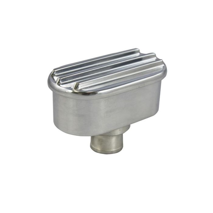 Specialty Products Breather Cap Push-In Oval Finned Black Aluminum