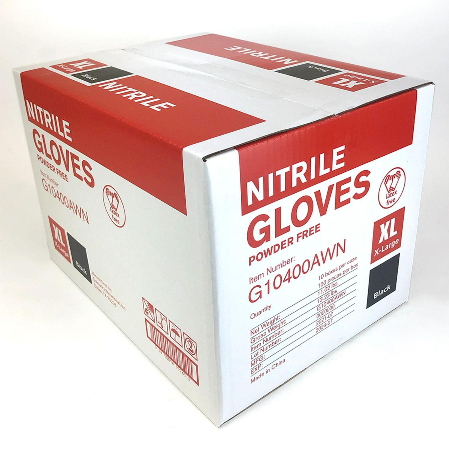 Autowurks Nitrile Black Glove Extra Large 10 Boxes, 100 Piece