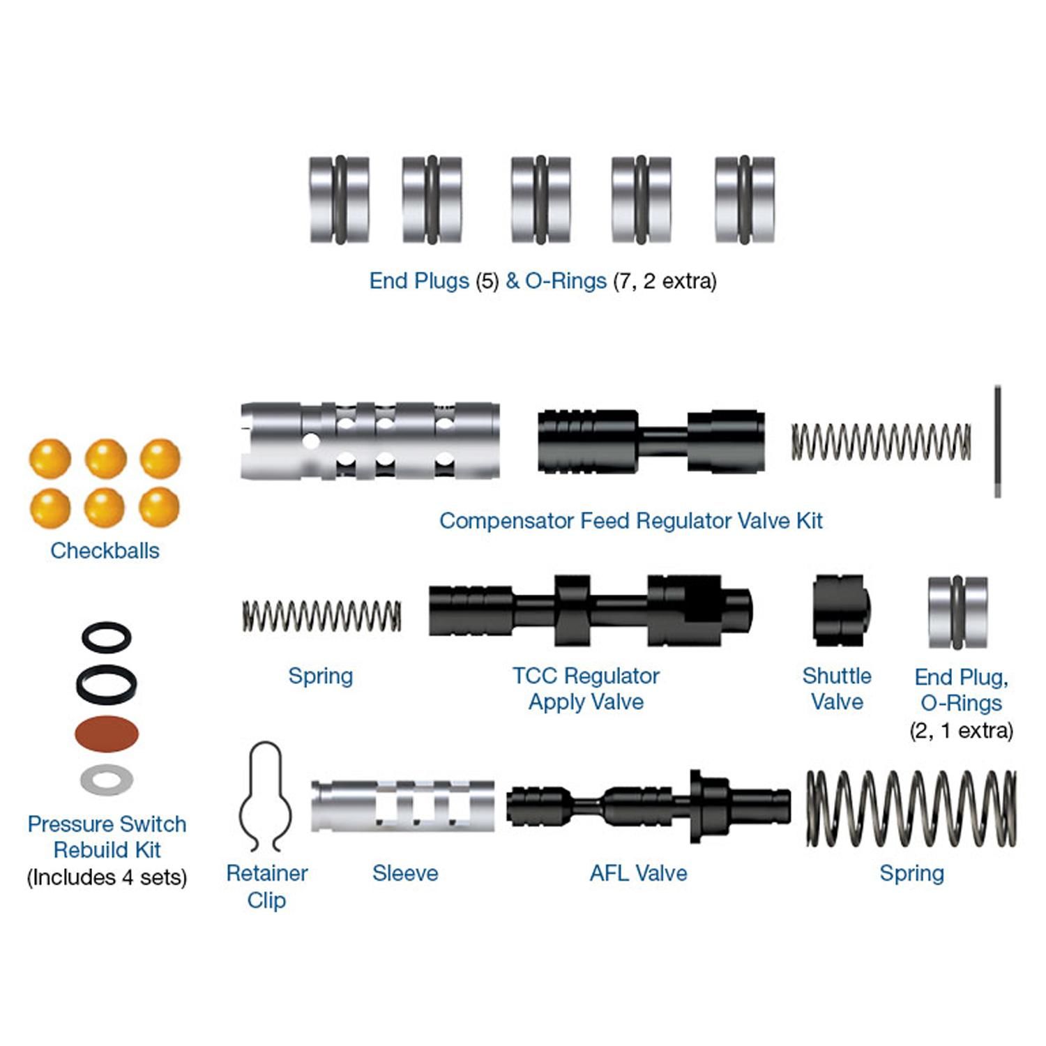 Rostra Valve Body Overhaul Kits 559008