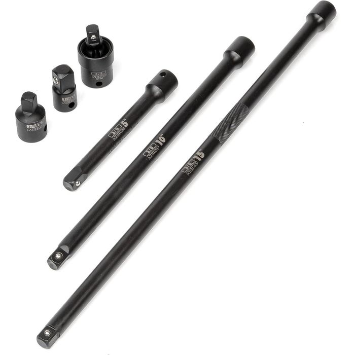 NEIKO 3/8in Adapter, Reducer 5in, 10in, 15in Long, Impact Socket ...