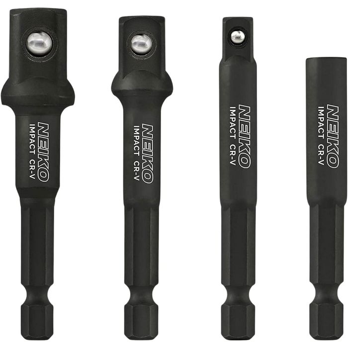NEIKO Quick Change, CR-V, Impact Socket Adapter and Magnetic Bit Holder ...