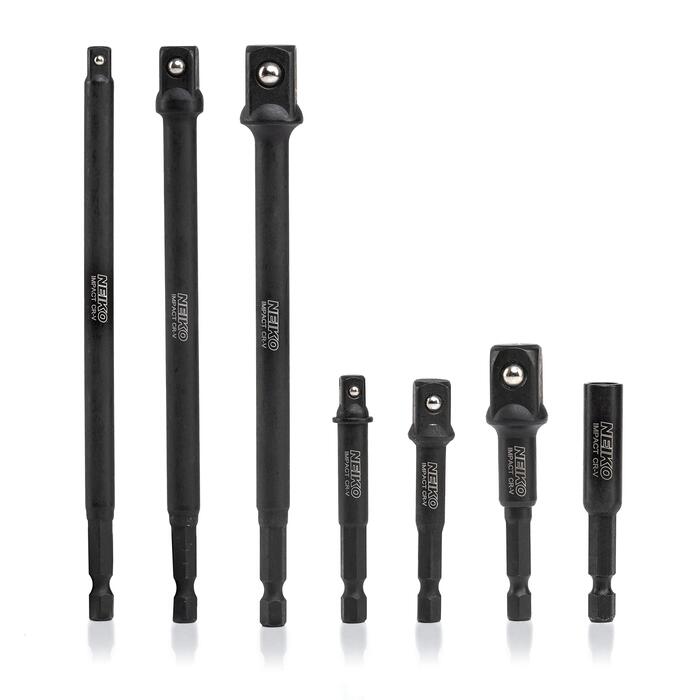 NEIKO Quick Change, Cr-V, Impact Socket Adapter and Magnetic Bit Holder ...