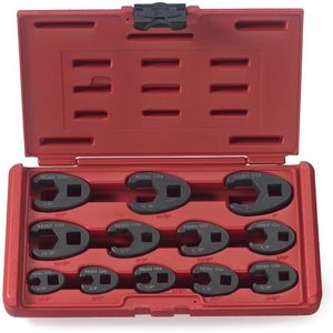 NEIKO 1/2in and 3/8in Drive SAE Crowfoot Wrench Set 12 Piece