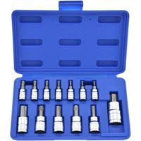 NEIKO XZN Extra Long Triple Square Spline Bit Socket Set 10