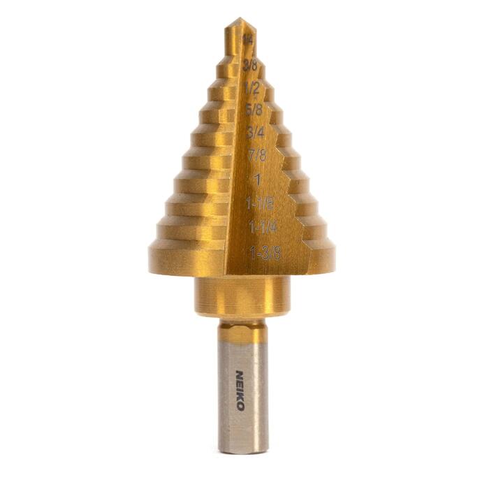 NEIKO 1/4in to 1-3/8in 10 Steps, High-Speed Alloy-Steel, Titanium ...