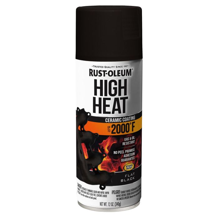 Rust-Oleum Automotive Flat Black High Heat Spray Paint 12 oz. 248903