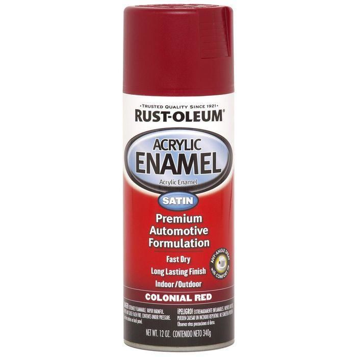 RustOleum Gloss Colonial Red Acrylic Enamel Spray Paint