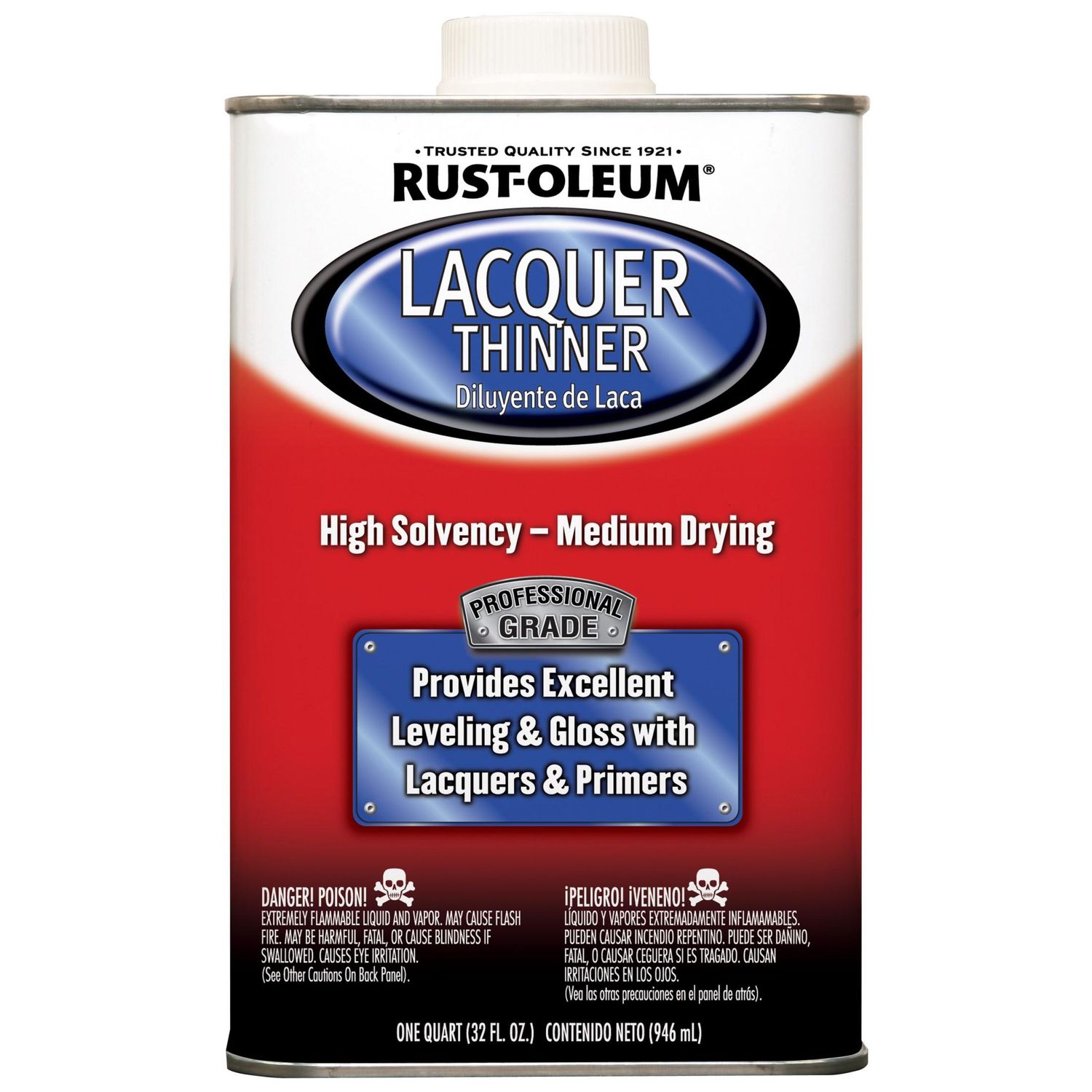 RustOleum Professional Grade Lacquer Thinner 1 Quart