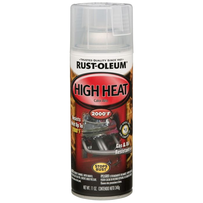 Rust-Oleum Gloss Clear 2000 Degree High Heat Spray Paint 11oz