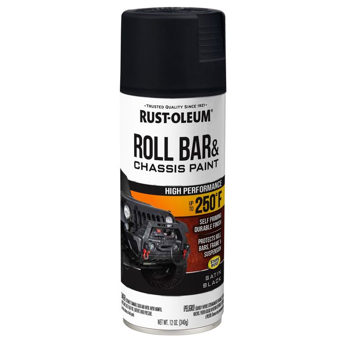 Rust-Oleum Satin Black Roll Bar and Chassis Spray Paint 11oz