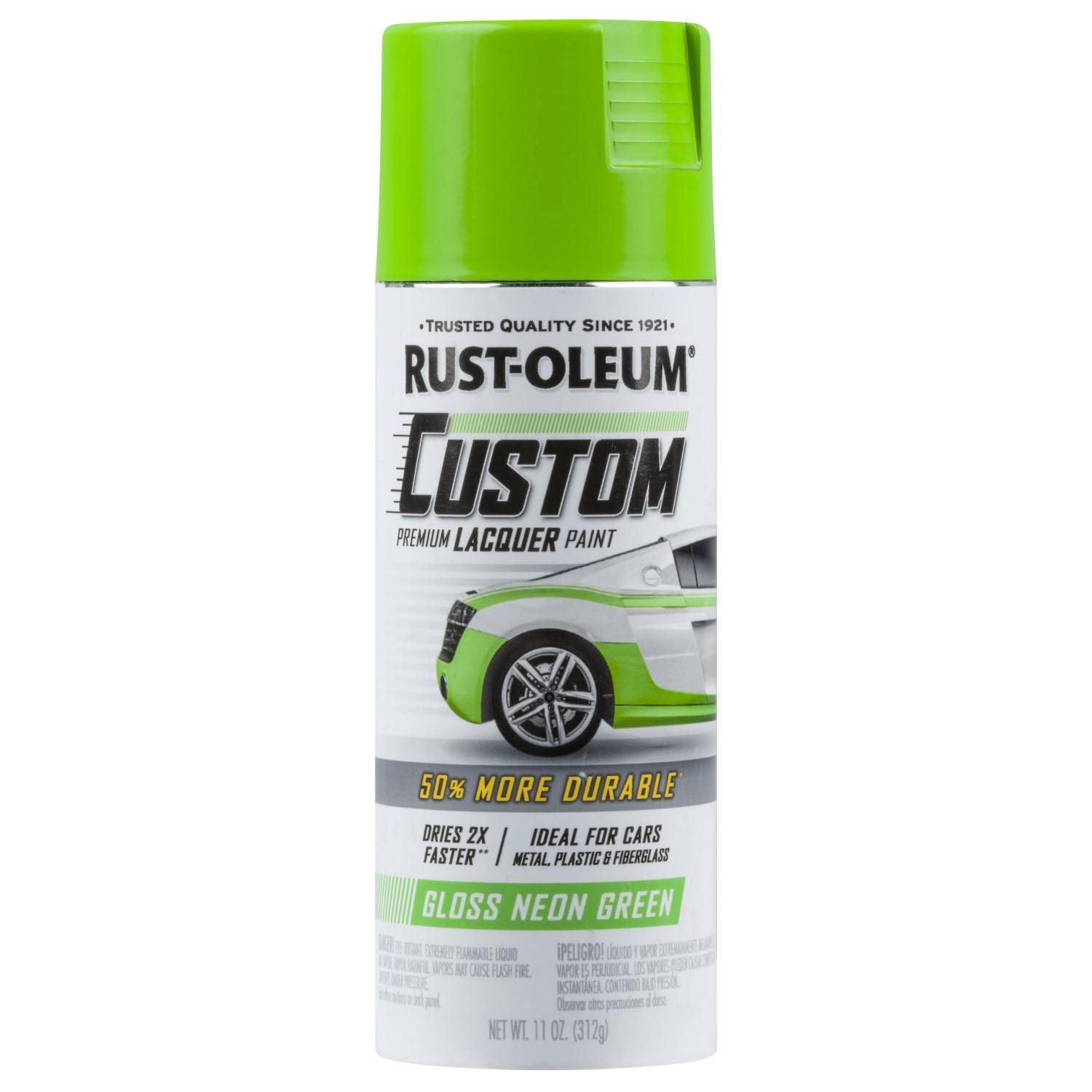 RustOleum Custom Neon Green Lacquer Spray Paint