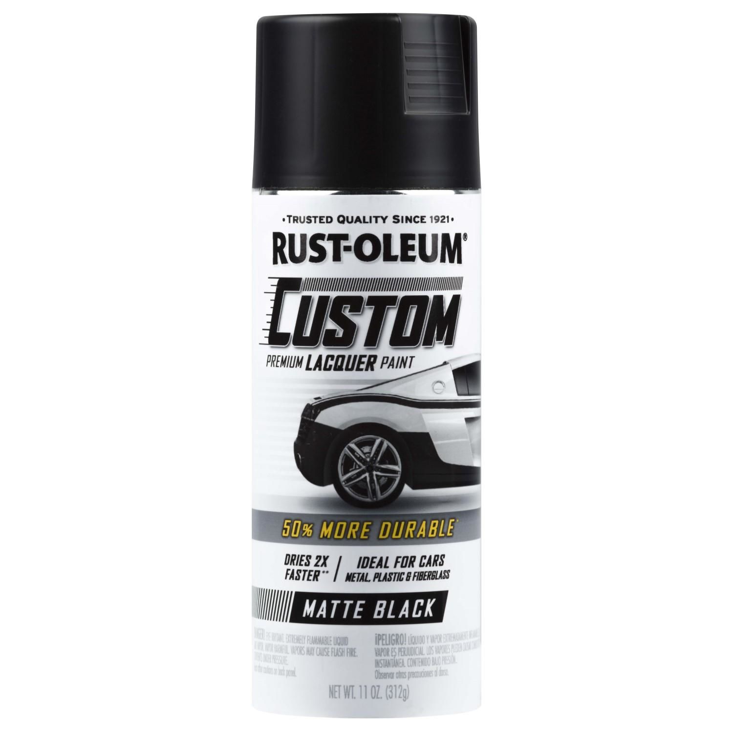 RustOleum Custom Matte Black Lacquer Spray Paint