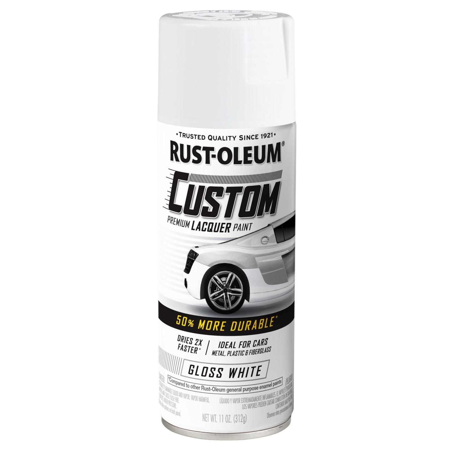 Rust Oleum Custom Lacquer Gloss White Spray Paint 12oz