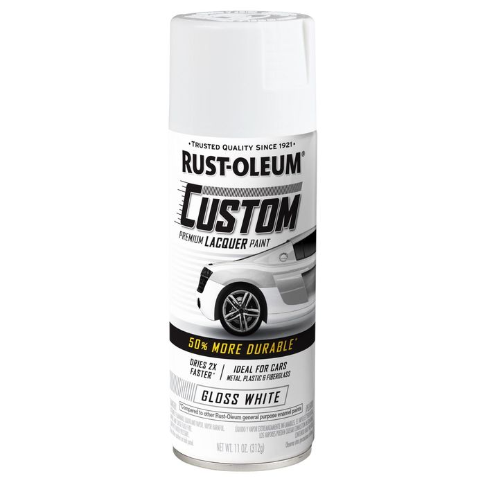 Rust-Oleum Custom Lacquer Gloss White Spray Paint 12oz