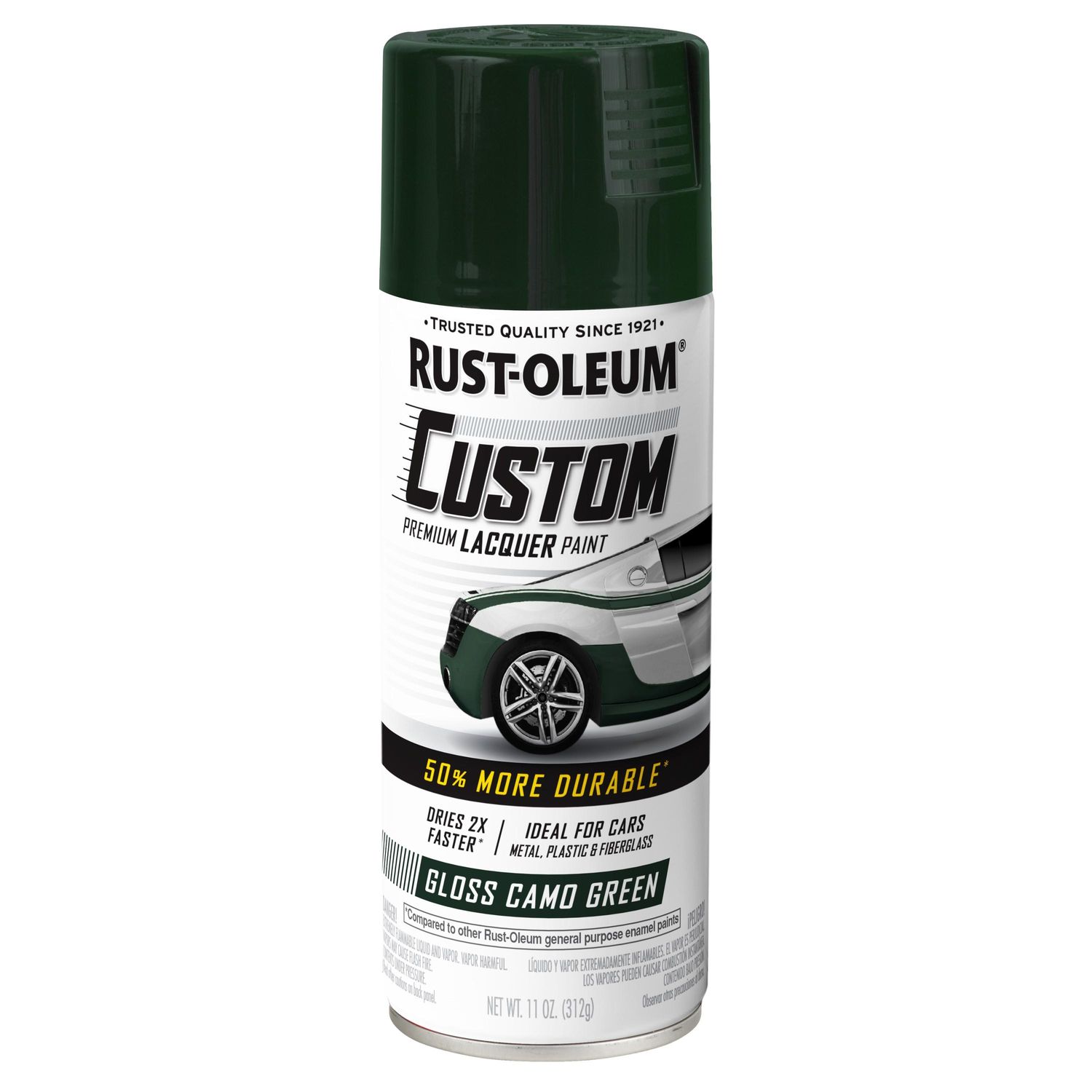 RustOleum Custom Gloss Camo Green Lacquer Paint 11oz