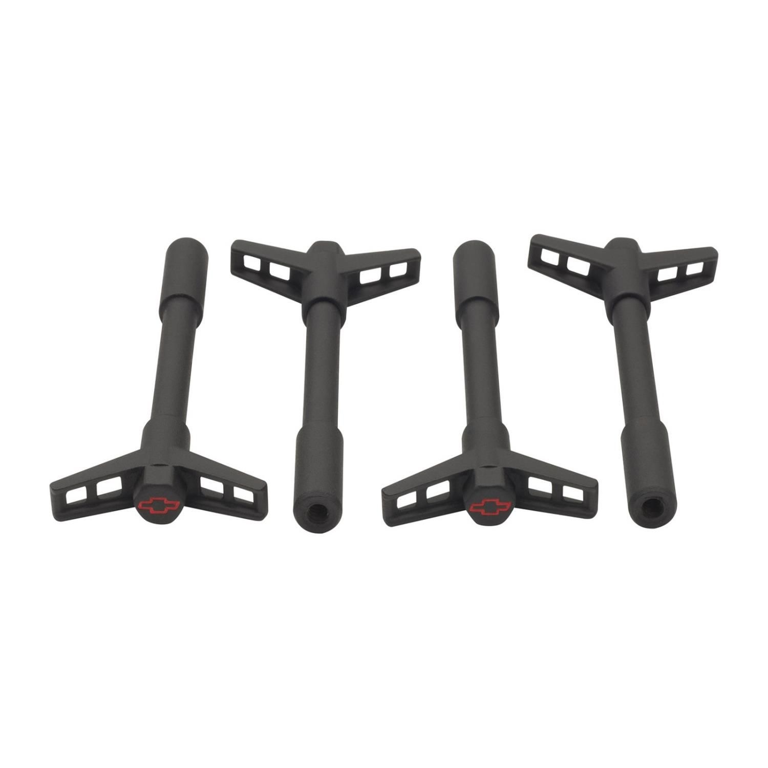 Proform Black 20 AN 1/4in Chevrolet Performance Valve Cover Wing Nuts