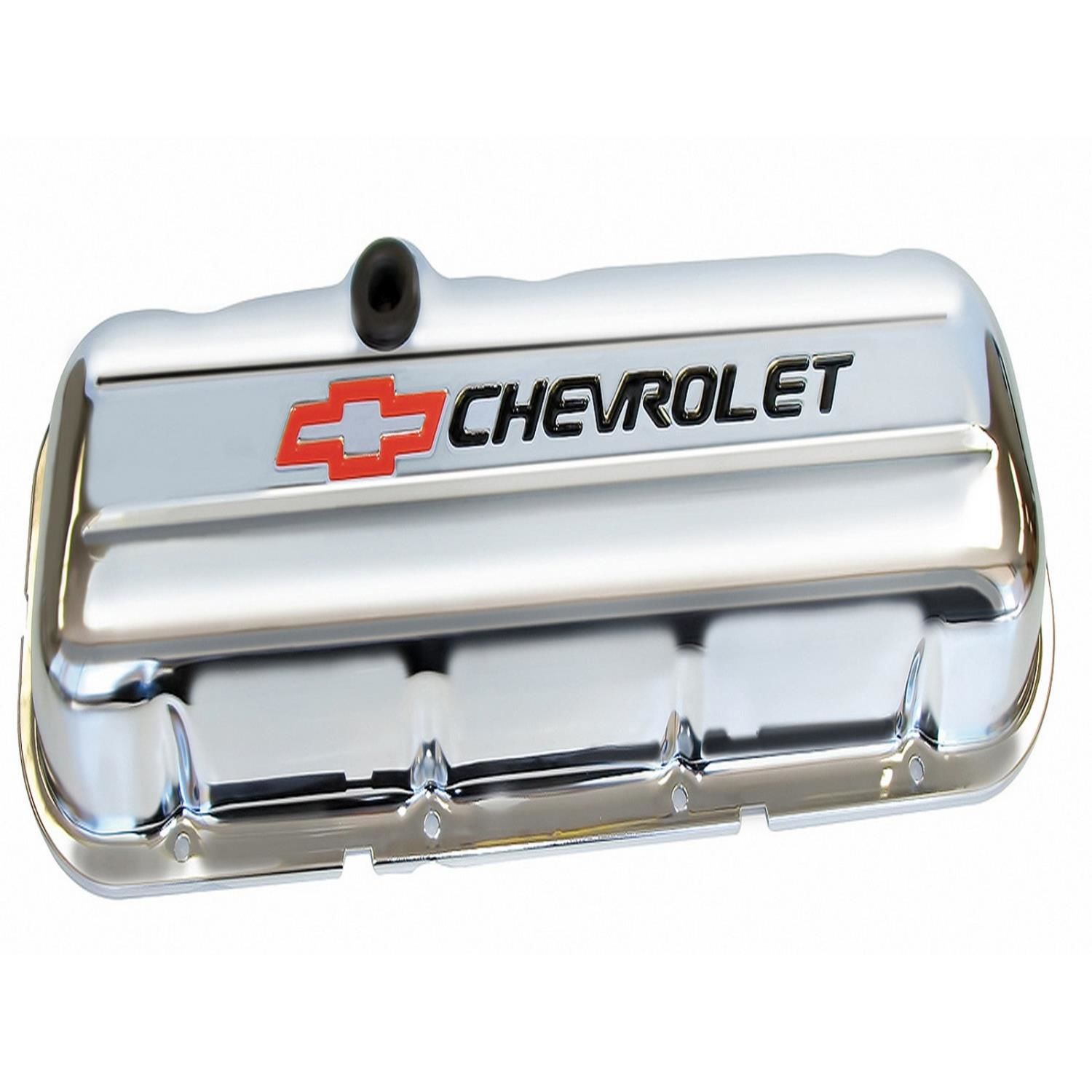 Proform Chrome Valve Cover with Bowtie Logo for Chevy Big Block