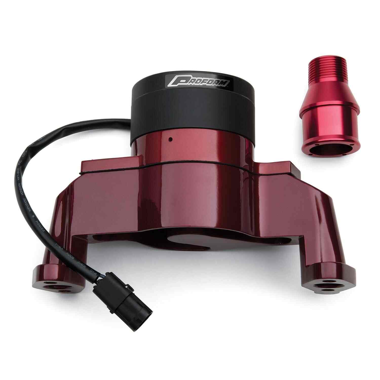 Proform Red Polished Electric Water Pump for Small Block Chevy