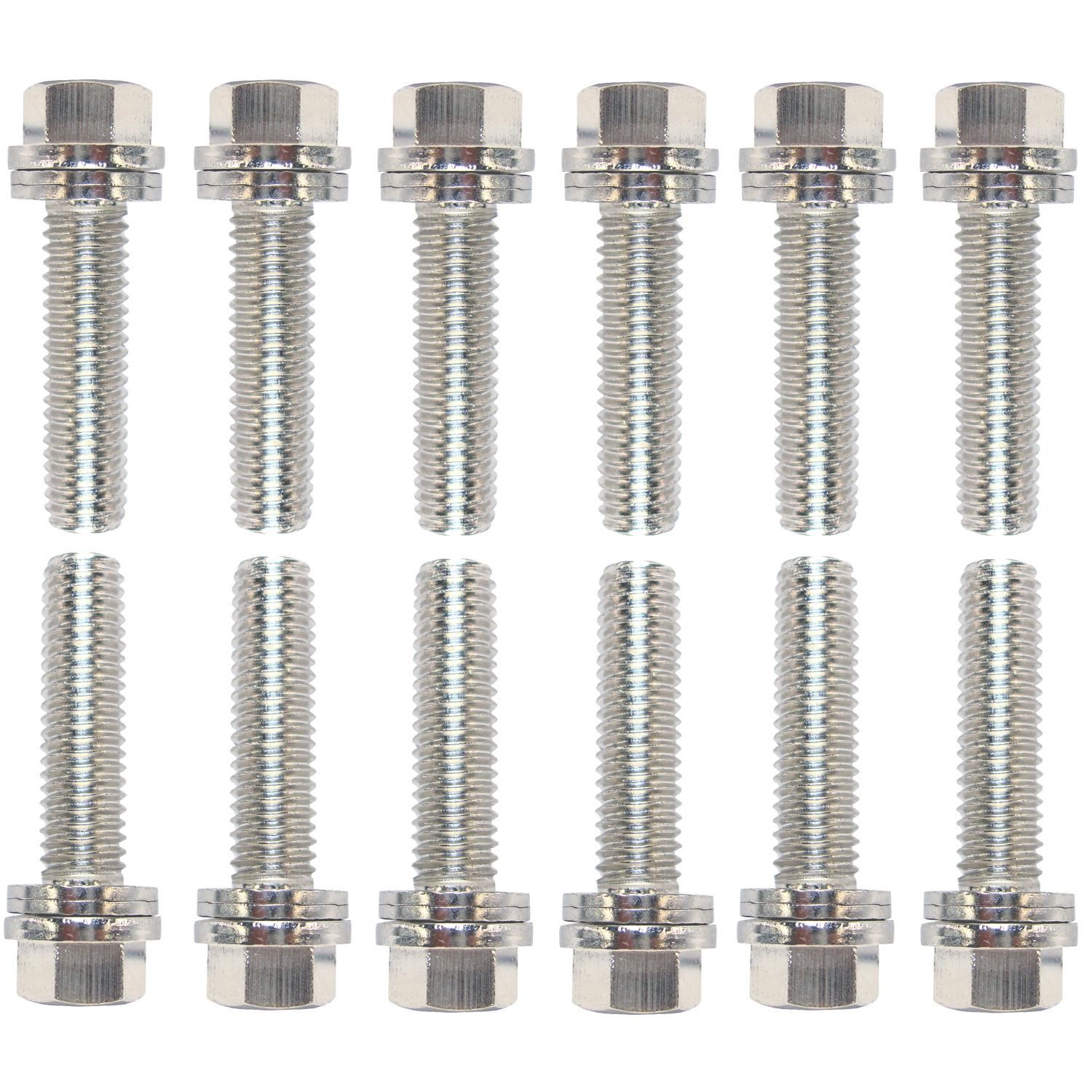 Proform 12 pcs. M8 x 1.181 in. Chevy LS hex head wedgelocking header bolt